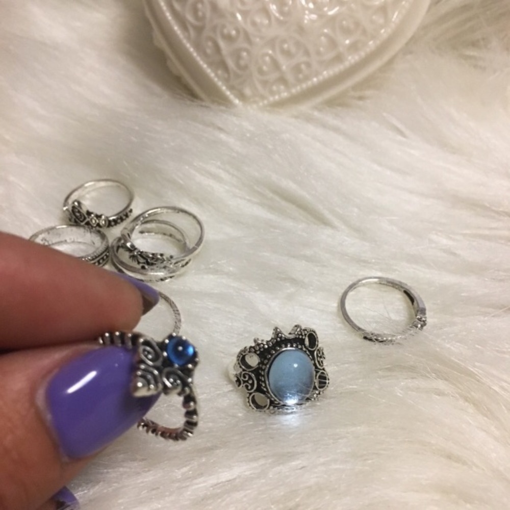 Super cute 13pc elephant tribal ring set - Picture 6 of 8